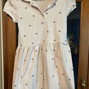 Tommy Hilfiger White Polo Dress with Logo Pattern